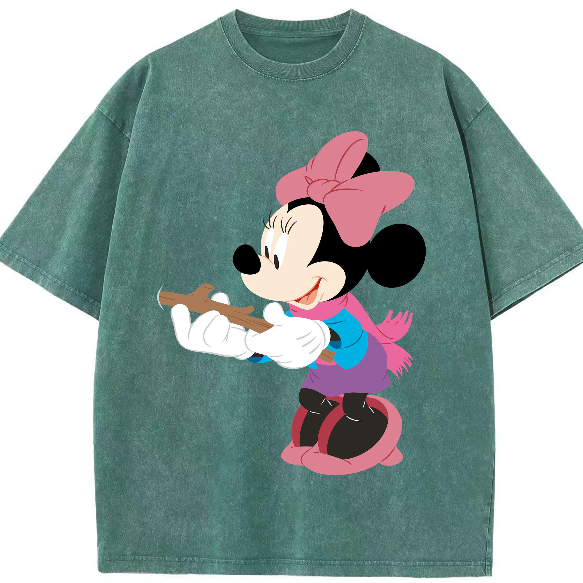 （画像用） ミッキーマウス Mickey Mouse 綿100% ヴィンテージ風 半袖Tシャツ（フロントプリント）